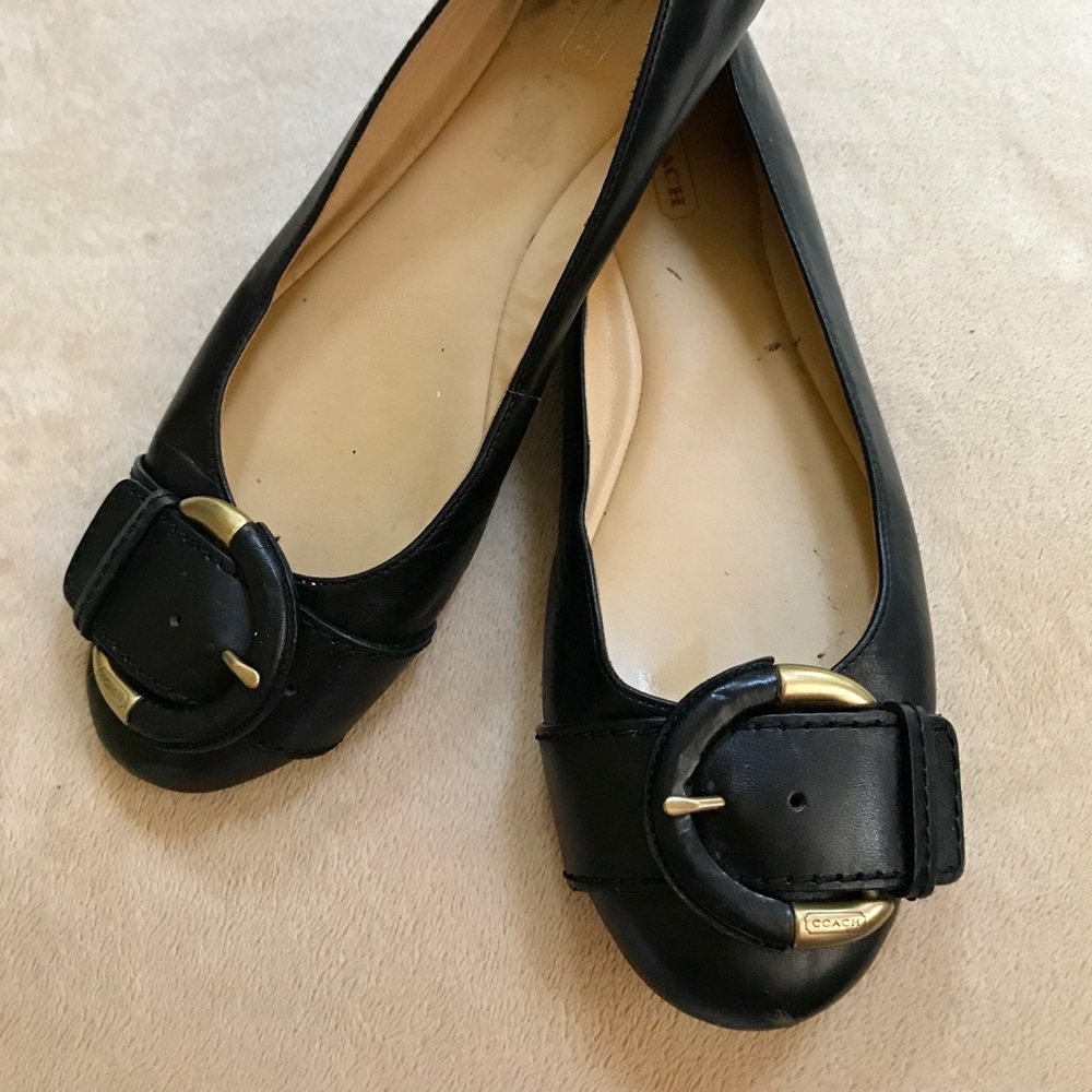 Coach leather ballet slippers